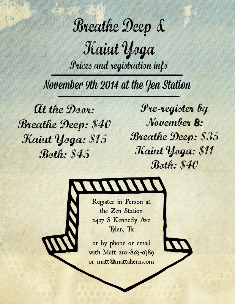 Kaiut and Breathe at Zen price sheet